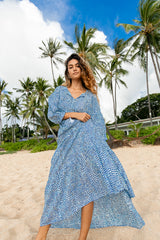 ELLA 'blue' cotton maxi dress