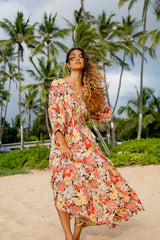 ELLA 'pink' cotton maxi dress