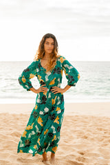 ELLA 'teal' cotton maxi dress