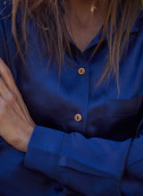 BENICE silk shirt dress