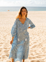 ELLA 'blue' cotton maxi dress