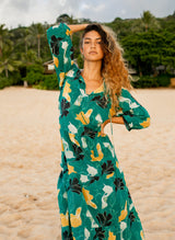 ELLA 'teal' cotton maxi dress