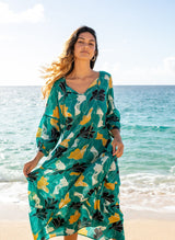 ELLA 'teal' cotton maxi dress