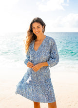 FLORA tiered cotton dress