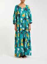 ELLA 'teal' cotton maxi dress