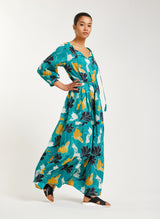 ELLA 'teal' cotton maxi dress