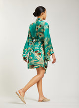 WAIOLA printed silk kimono