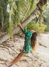 WAIOLA printed silk kimono