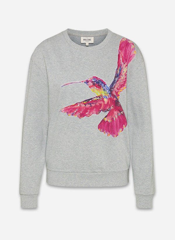 KAIMANA organic cotton hummingbird sweatshirt