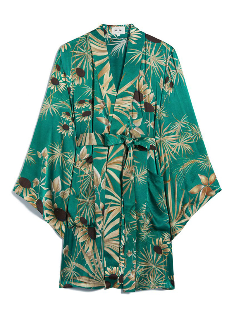 WAIOLA printed silk kimono